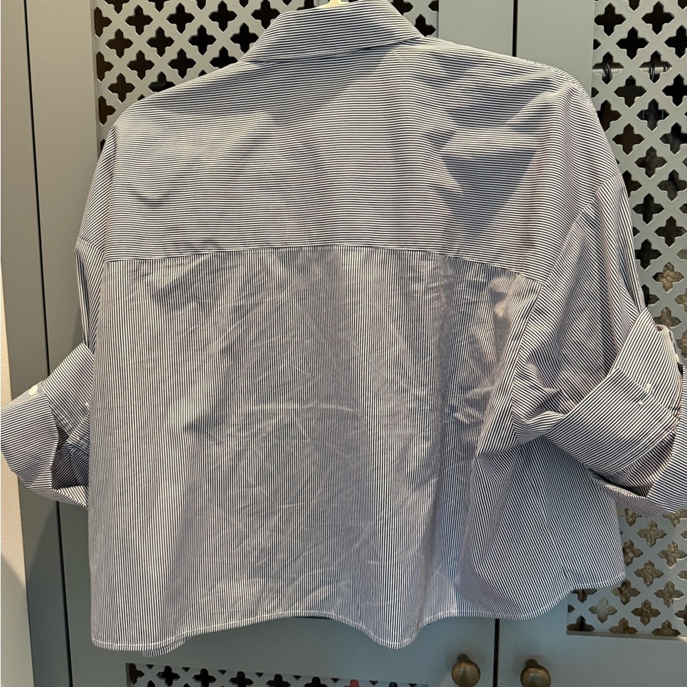TWP Next Ex Shirt in Blue / White Stripe, size XS / S - Picture 4 of 4